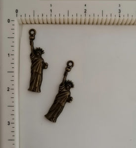 Metal Charms - Statue of Liberty, 2 Piece
