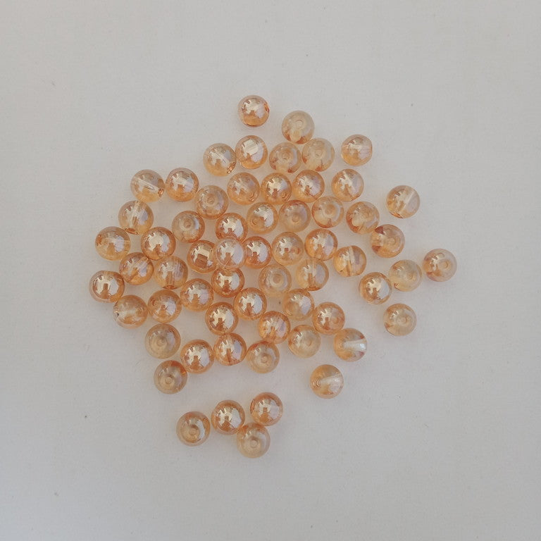 Beads Glass - Transparent Golden
