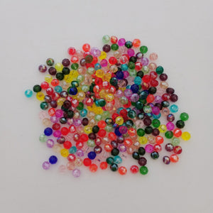 Tyre/Rondelle Shape Beads (6mm) - Multicolour