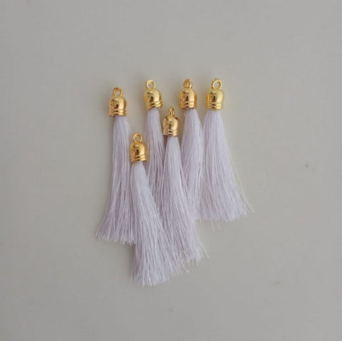 Tassels - Silk Thread - White