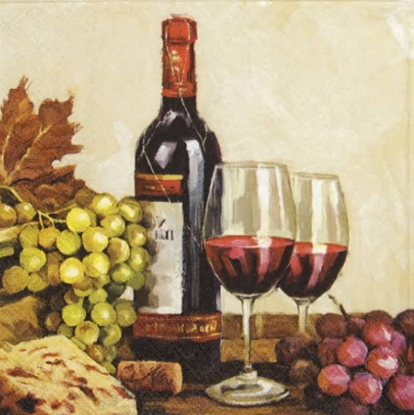 Wine & Grapes 33 X 33 cm