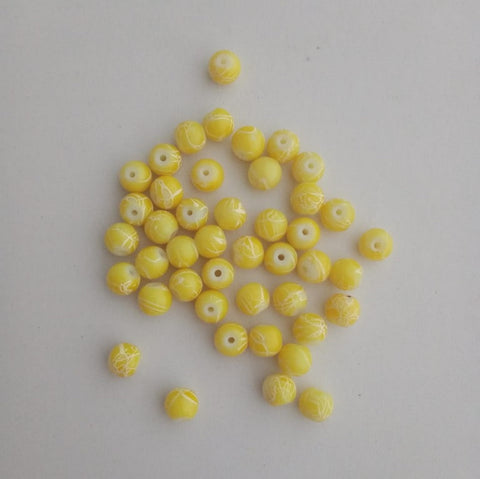 Beads Glass - Designer Yellow